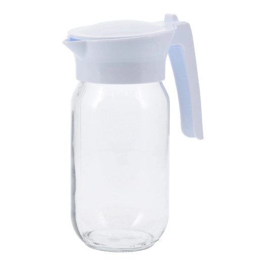 12 cruche en verre avec couvercle pp, 1 litres