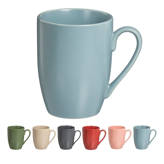 pack 6 tasse porcelaine matte 350 ml 6 couleurs assorties kozina