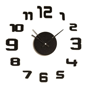 2 horloge adhesive noire ø35 cm caison