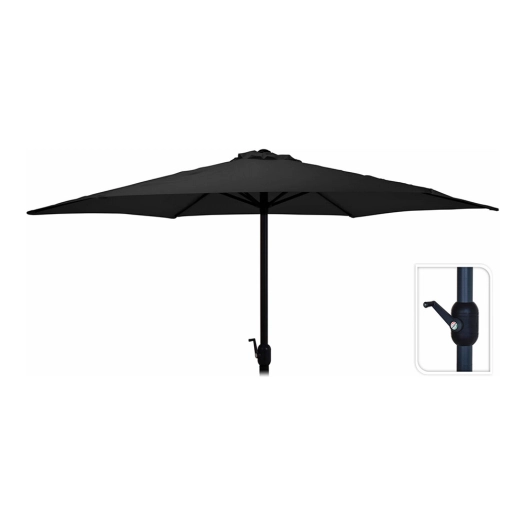 parasol ø300cm hauteur maximum 248cm couleur: gris anthracite