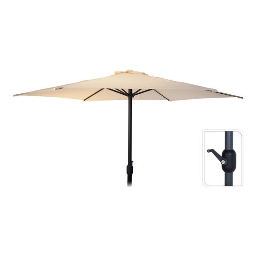 parasol ø300cm hauteur maximum 248cm couleur: creme