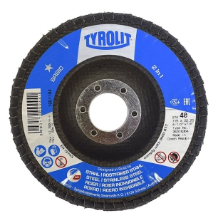 10 disque à rabat 27 cla ø115x22,23 za40q-b. tyrolit