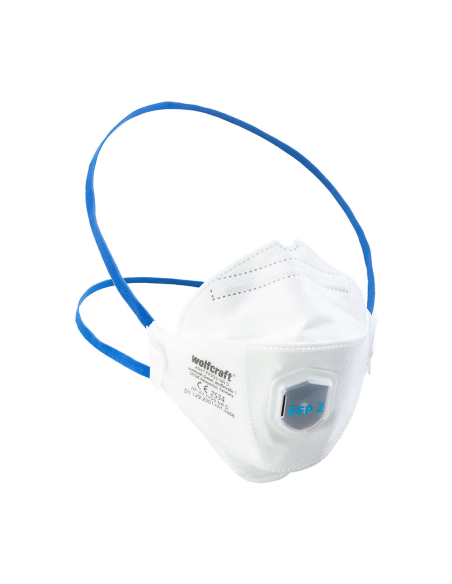 pack 2 masques anti-poussière ffp2 nr d avec soupape respiratoire et filtre 4947000 wolfcraft