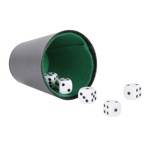 4 verre pour cubilete dice avec livre de 5 points et points