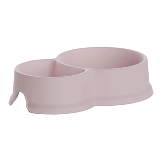 double alimentateur avec capacité 0,3 et 0,65l couleur rose 20144 ros plastiken