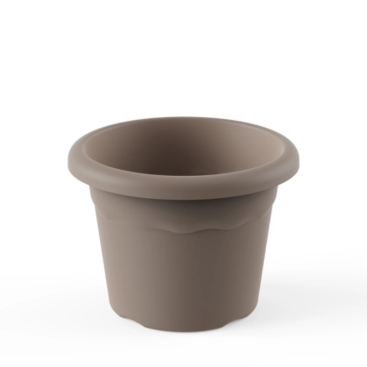 4 pot rond mesure 22cm couleur taupe 7322 tau plastiken