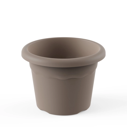 4 pot rond mesure 26cm couleur taupe 7326 tau plastiken