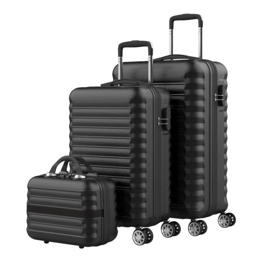 ensemble valise 3 pièces noir upfly 53cm, 63c et 31cm 1200497 numada
