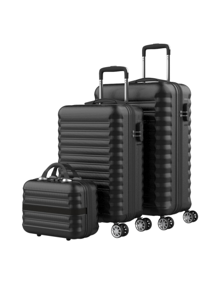 ensemble valise 3 pièces noir upfly 53cm, 63c et 31cm 1200497 numada