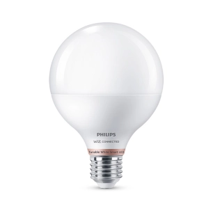 ampoule globe e27 11w pleine couleurs 1055lm wifi philips wiz