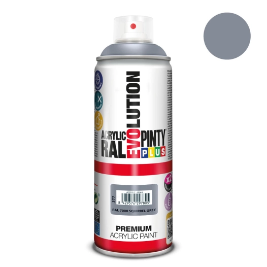 peinture en aérosol pintyplus evolution 520cc ral 7000 gris écureuil