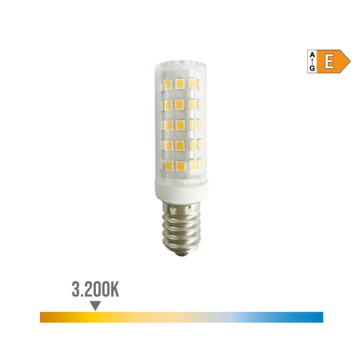 ampoule led tubulaire e14 6,5w 800lm 3.200k lumière chaude. edm