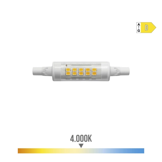 2 ampoule led lineaire 78mm r7s 5.5w 780lm 4000k lumière du jour ø16x78mm edm
