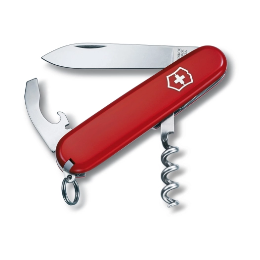 couteau de poche rouge de serveur, 9 fonctions, 26x12x84mm, poids 35g. victorinox