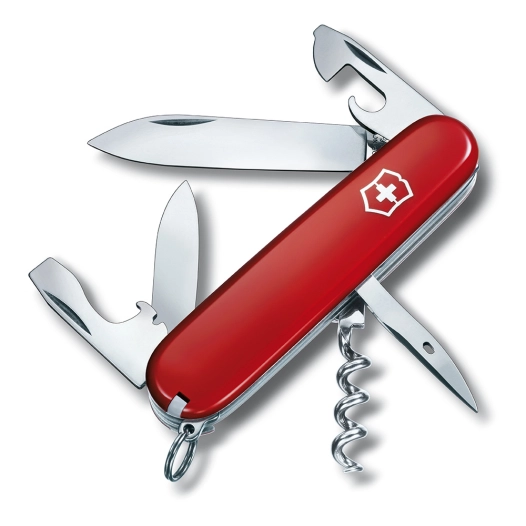 couteau de poche bantam rouge, 12 fonctions, 26x14x91mm, poids 59g. victorinox