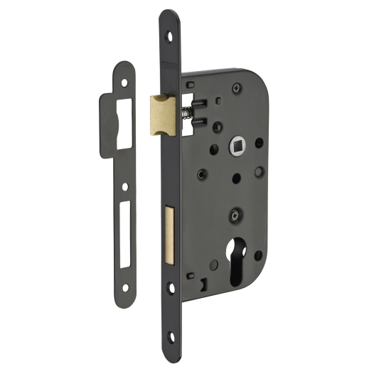 Serrure a larder a cylindre axe 50 mm bouts ronds sans cylindre