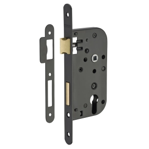 Serrure a larder a cylindre axe 50 mm bouts ronds sans cylindre