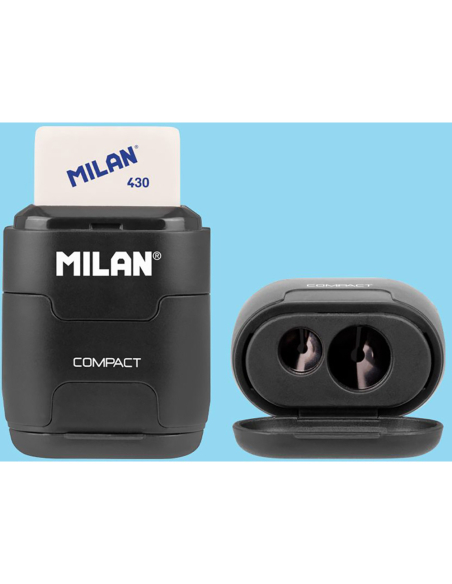 Aiguiseur Compact Shadow Aiguisage double et gomme intégrée - MILÁN