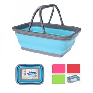 2 panier avec anses pliables couleurs variées