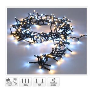 guirlande snake 700 leds lumiere froide et chaude 17m