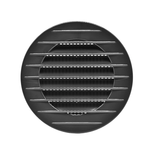 5 grille d'aération ronde encastrée avec moustiquaire ø70mm abs gris anthracite
