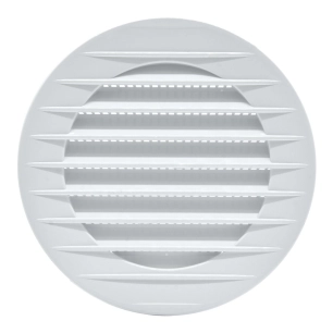 5 grille d'aération ronde encastrée à encastrer avec moustiquaire ø80x24mm abs blanc