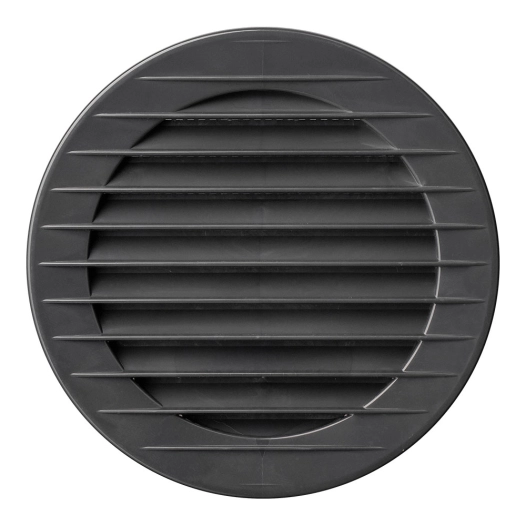 grille d'aération ronde encastrée, abs, avec moustiquaire ø125mm gris anthracite