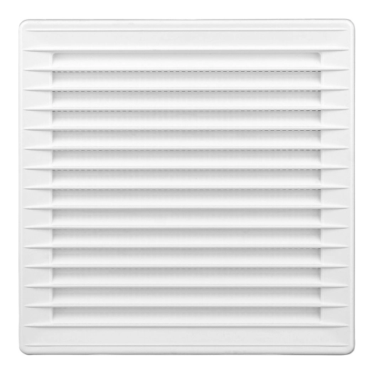 grille d'aération carrée encastrée réglable ø 80-150 avec moustiquaire 170x170x11,5mm abs blanc