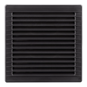 grille d'aération carrée encastrée réglable ø 80-150 avec moustiquaire 170x170x11,5mm abs gris anthracite
