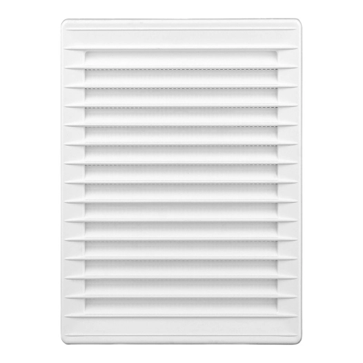 grille d'aération rectangulaire intégrée moustiquaire abs 137x207mm,blanche