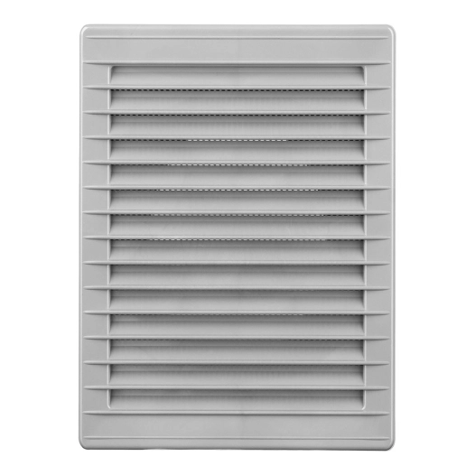 grille d'aération rectangulaire encastrée avec moustiquaire abs 135x205mm gris