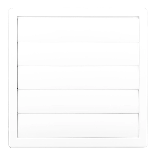 grille d'aération carrée encastrée à lames mobiles abs ø 120mm blanche