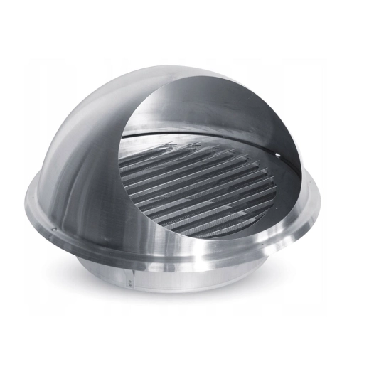 grille d'aération inox coupe encastrée ø100 mm