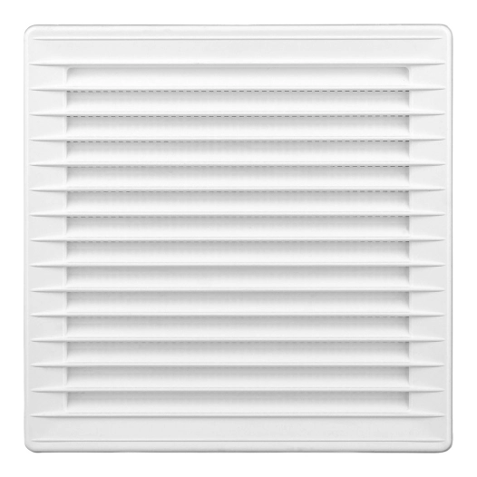 2 grille d'aération carrée encastrée ø 100mm avec moustiquaire 170x170x10mm abs blanc