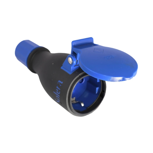 bipolar mobile base with side t/t of 16a, 250v black rubber 707tk solera