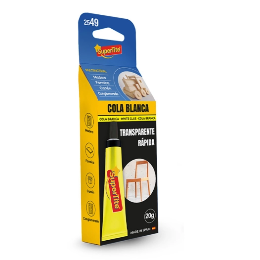 12 colle blanche séchante transparente, 20 g