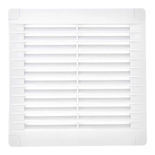 2 grille d'aération carrée avec prises et moustiquaire 150x150x7mm abs blanc