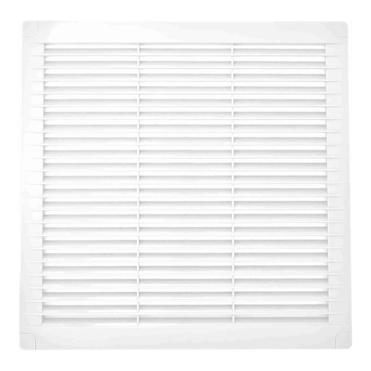 grille d'aération carrée avec prises et moustiquaire 300x300x7mm abs blanc