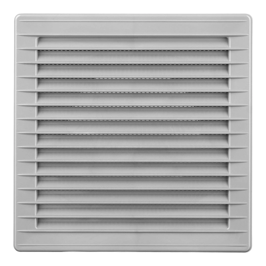 2 grille d'aération carrée encastrée ø 100mm avec moustiquaire 170x170x11,5mm abs gris