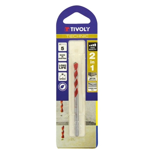 foret 2 en 1 beton / carrelage diam 5 - tivoly