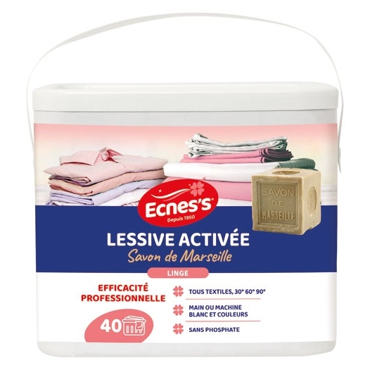 lessive poudre ecness activée sans phosphate 2.7kg - ecness