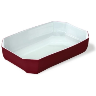 plat à four 33 x 22 cm rouge piment séché - color's - pyrex