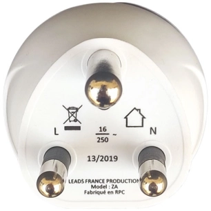 adaptateur 2p+t afrique du sud 230v 3680w - lte design