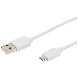 cordon usb 2.0 - micro usb m / a m - 2.4a - blanc - 1m - erard