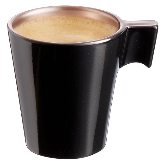 6 tasse à expresso 8 cl noire - flashy - luminarc