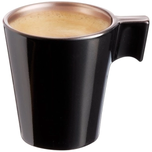 6 tasse à expresso 8 cl noire - flashy - luminarc
