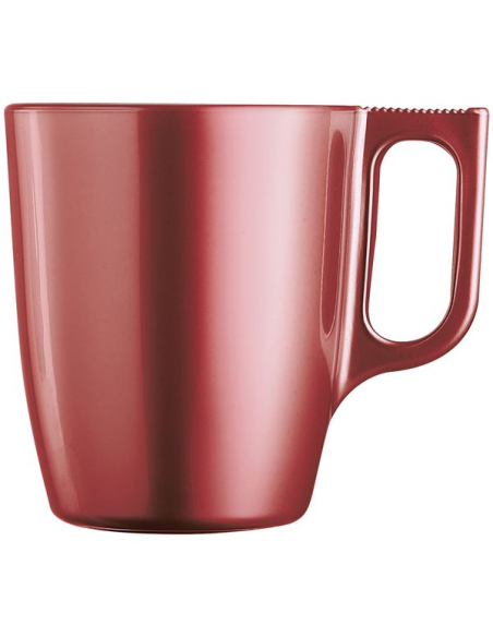 6 mug 25 cl rouge astral - flashy - luminarc