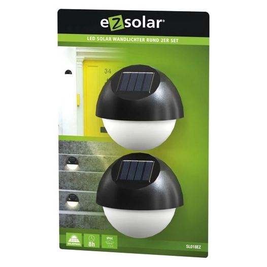 appliques solaires detecteur de pénombre rondes boite de 2 - ezsolar