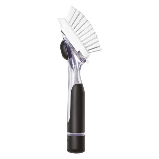 brosse à vaisselle distributrice de savon avec manche - oxo
