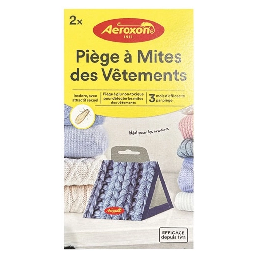 boite de 2 pièges collants à mites vestimentaires - aeroxon
